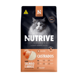 Racao Gatos Nutrive Select Castrados Salmao E Arroz 2,5Kg