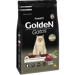 Ração Golden Carne Para Gatos Adultos Castrados - 1Kg - 1 Kilo