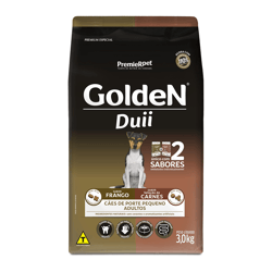 Ração Golden Duii Adultos De Porte Pequeno Frango E Carnes - 3Kg