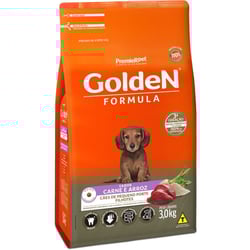 Ração Golden Formula Carne & Arroz Para Cães Filhotes Mini - 3Kg - 3 Kilos