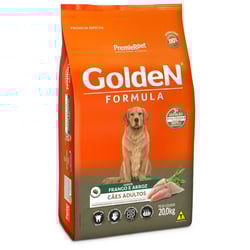 Ração Golden Formula Frango & Arroz Para Cães Adultos - 20Kg - 3 Kilos