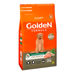 Ração Golden Fórmula Para Cães Adultos Frango E Arroz - 3Kg - 3 Kilos