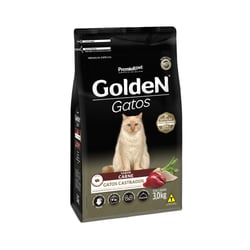 Ração Golden Gatos Castrados Sabor Carne 3Kg - 1 Unidade - 3 Kilos