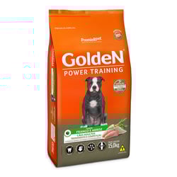 Ração Golden Power Training Para Cães Adultos Frango E Arroz 15Kg
