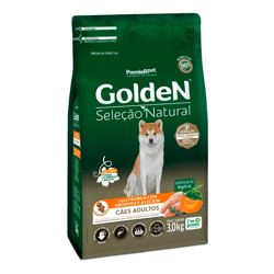 Ração Golden Seleção Natural Para Cães Adultos Sabor Frango, Abóbora E Alecrim 3Kg - 1 Unidade - 3 Kilos