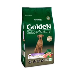 Ração Golden Seleção Natural Para Cães Sênior De Porte Médio E Grande Sabor Frango E Arroz - 12Kg