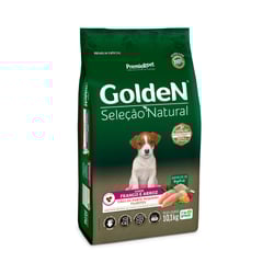 Ração Golden Seleção Natural Para Filhotes De Pequeno Porte Sabor Frango & Arroz - 10,1Kg - 10 Kilos
