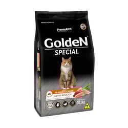 Ração Golden Special Gatos Adultos Frango E Carne - 3Kg Ou 10Kg - 10,1 Kilos