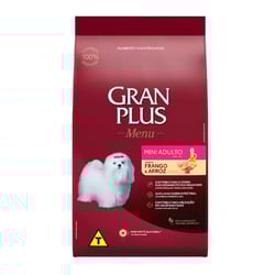 Ração Gran Plus Menu Frango E Arroz Para Cães Adultos De Porte Mini - 15Kg - 15 Kilos