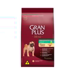 Ração Gran Plus Menu Light Frango E Arroz Para Cães Adultos Porte Mini - 10,1Kg - 10,1 Kilos