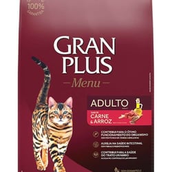 Ração Gran Plus Para Gatos Adultos Carne E Arroz - 10,1Kg - 10,1 Kilos