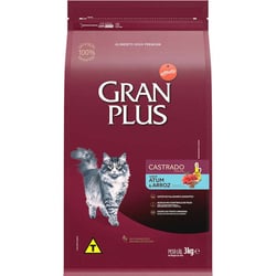 Ração Gran Plus Sabor Atum Para Gatos Castrados - 3Kg