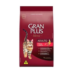 Ração Granplus Gatos Adultos Carne E Arroz - 3Kg - 3 Kilos