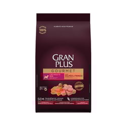 Ração Granplus Gourmet Salmão E Frango Para Cães Adultos Porte Mini - 1Kg - 3 Kilos