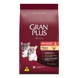 Ração Granplus Menu Filhotes Porte Mini Frango E Arroz - 3Kg - 1 Kilo