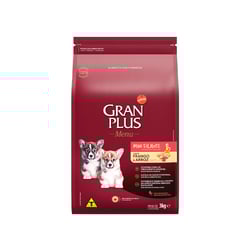 Ração Granplus Menu Frango E Arroz Para Cães Filhotes Mini - 1Kg - 3 Kilos