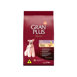 Ração Granplus Menu Frango E Arroz Para Cães Sênior De Porte Mini - 10,1 Kilos