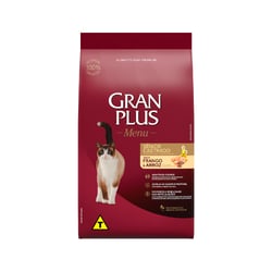 Ração Granplus Menu Sênior Castrados Frango E Arroz Para Gatos - 3Kg - 3 Kilos