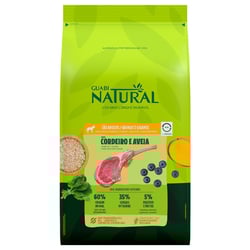 Ração Guabi Natural Adulto Cães Grandes Sabor Cordeiro E Aveia - 12Kg