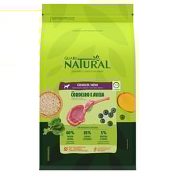 Ração Guabi Natural Cordeiro & Aveia Para Cães Adultos Médio Porte - 2,5Kg - 2,5 Kilos