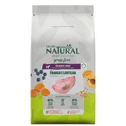 Ração Guabi Natural Grain Free Adultos Raças Médias Frango E Lentilha - 12Kg - 12 Kilos