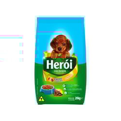 Ração Herói Para Cães Filhotes Sabor Carne E Cereais