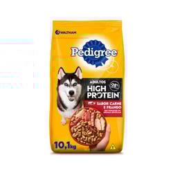 Ração High Protein Pedigree 10,1Kg Para Cães Adultos Carne E Frango - 10,1 Kilos