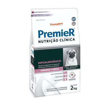 Ração Hipoalergênica Premier Cordeiro E Arroz Para Cães Adultos Pequeno Porte - 2Kg