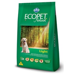 Ração Light Ecopet Natural 15Kg Para Cachorros Adultos - Seca