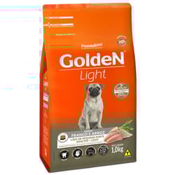 Ração Light Golden Fórmula Mini Bits Frango E Arroz Para Cães Adultos De Porte Pequeno - 1Kg - 1 Kilo