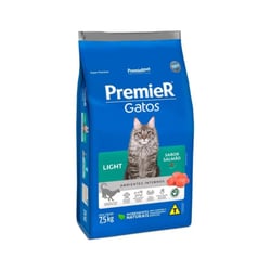 Ração Light Premier Sabor Salmão Para Gatos Adultos - 7,5Kg - 7,5 Kilos