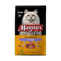 Ração Magnus Premium Para Gatos Adultos Castrados Carne - 1Kg