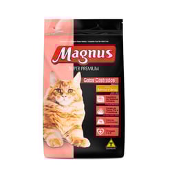 Ração Magnus Super Premium Gatos Castrados Salmão/Arroz 10,1Kg