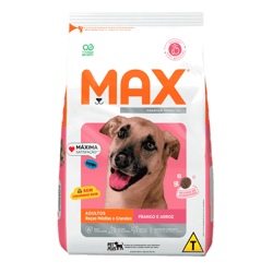 Ração Max Adultos Frango E Arroz Para Cães Médios E Grandes - 3Kg - 3 Kilos