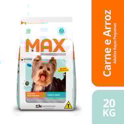 Ração Max Carne E Arroz Para Cães Adultos De Porte Pequeno - 1Kg - 20 Kilos