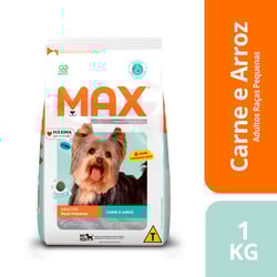 Ração Max Carne E Arroz Para Cães Adultos De Raças Pequenas - 3Kg - 1 Kilo