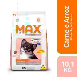Ração Max Carne E Arroz Para Cães Filhotes De Porte Pequeno - 10,1 Kilos
