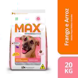 Ração Max Frango E Arroz Para Cães Adultos De Porte Médio E Grande - 15Kg - 20 Kilos