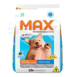 Ração Max Frango E Arroz Para Cães Filhotes De Médio E Grande Porte - 20 Kilos