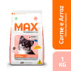 Ração Max Para Cães Filhotes Raças Pequenas Sabor Carne E Arroz - 3Kg - 1 Kilo