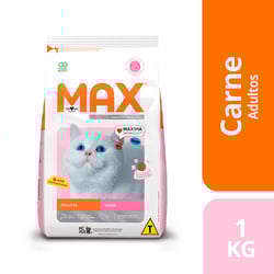 Ração Max Para Gatos Adultos Sabor Carne - 3Kg - 1 Kilo