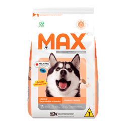 Ração Max Senior Frango E Arroz Para Cães Médios E Grandes - 3Kg - 3 Kilos