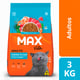 Ração Max Vita Sabores Do Mar Atum E Camarão Para Gatos Adultos - 3 Kilos - 3 Kilos
