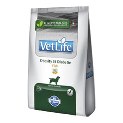 Ração Medicamentosa Vet Life Natural Obesity & Diabetic Fish Para Cães Adultos - 10,1 Kilos