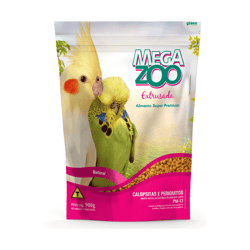 Ração Megazoo Extrusada Pm13 900G Para Calopsitas E Periquitos