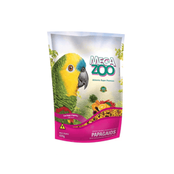 Ração Megazoo Frutas E Legumes Para Papagaios 600G - 1 Unidade