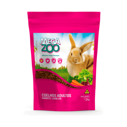 Ração Megazoo Para Coelhos Ornamentais - 1,2Kg - 500 Gramas