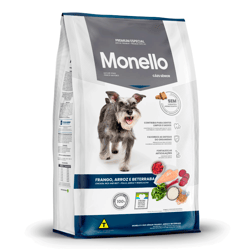 Ração Monello Sênior Sabor Frango, Arroz E Beterraba Para Cães - Ração Seca - 15 Kilos