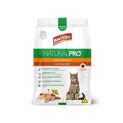 Ração Natural Pro Baw Waw Salmão E Arroz Para Gatos Adultos - 1 Kilo