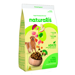 Ração Naturalis Peru, Frango E Frutas Para Cães Adultos De Porte Médio E Grande - 1 Unidade - 2,5 Kilos